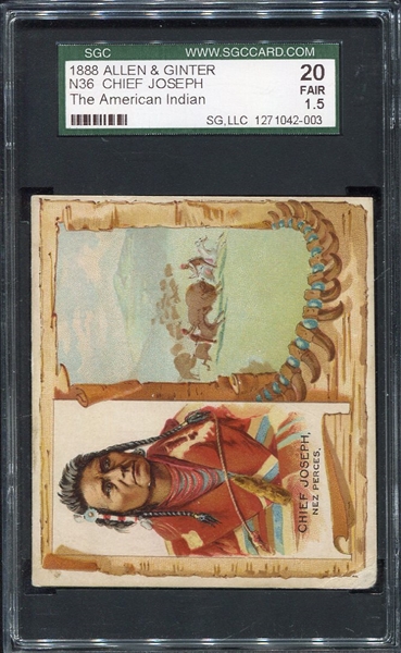 N36 Allen & Ginter American Indian Chief Joseph SGC 20