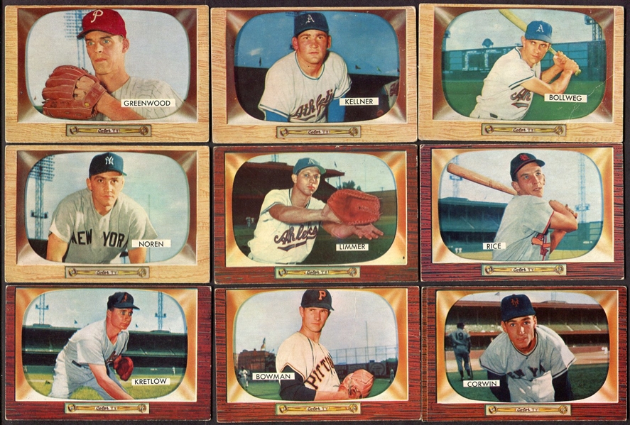 1955 Bowman Lot of 27 Different w/High Numbers