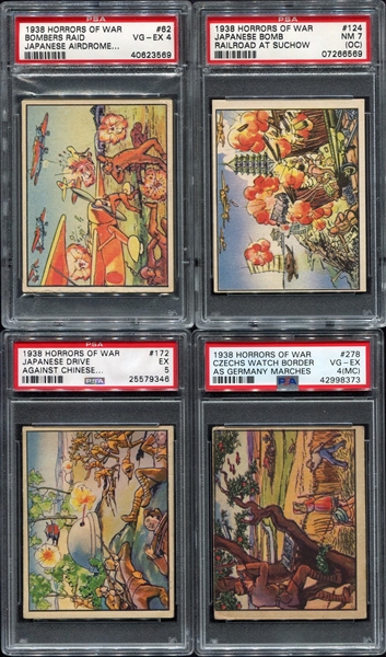 1938 Horrors of War Lot of 8 Different PSA Graded