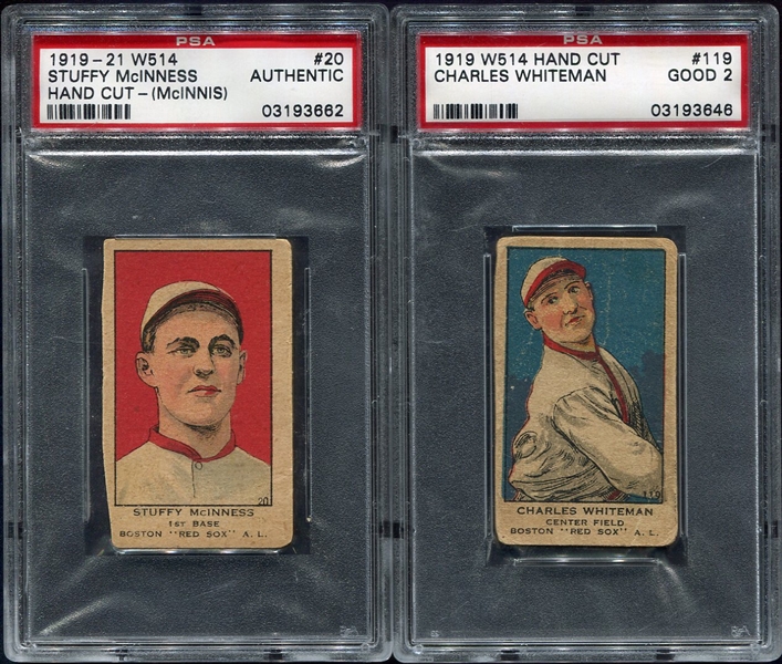 W514 Lot of Two PSA Graded Boston Red Sox