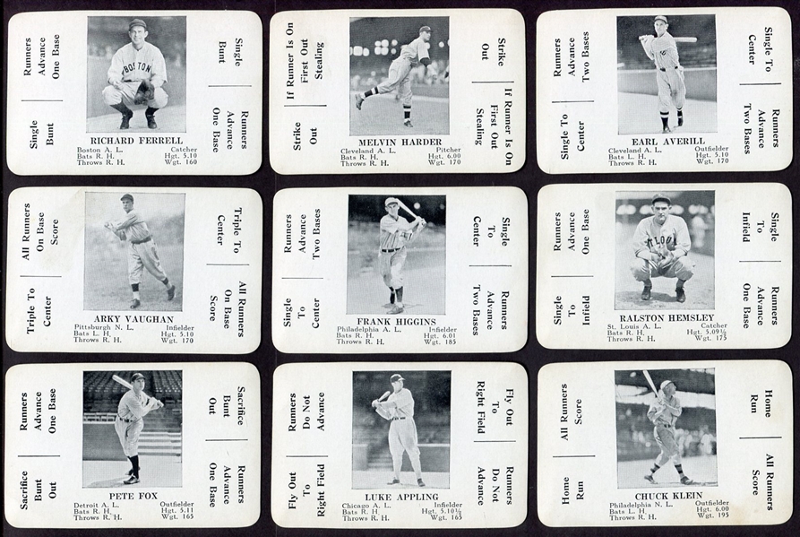 1936 S & S Game Lot of 16 Different w/HOFers