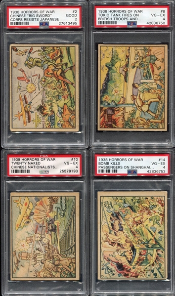 R69 1938 Horrors of War Lot of 8 Different PSA Graded