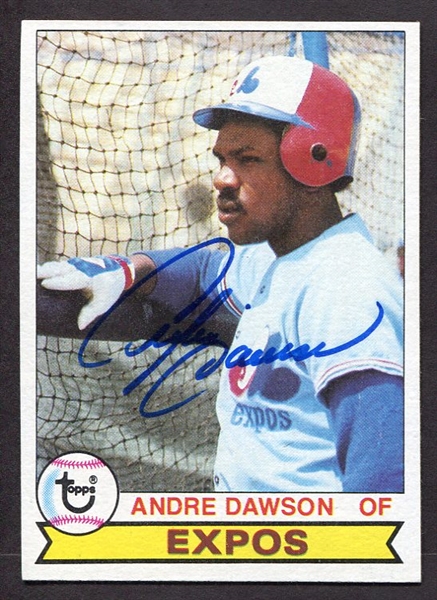 1979 Topps #348 Andre Dawson Autographed