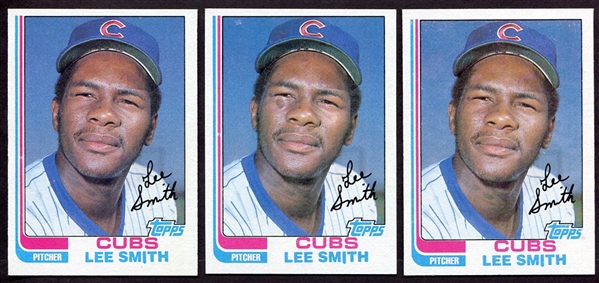 1982 Topps #452 Lee Smith RC Lot of 3 Nrmt