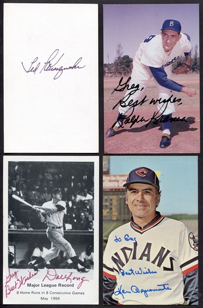 Lot of 18 Major League Autographs On Postcards & Team Photos