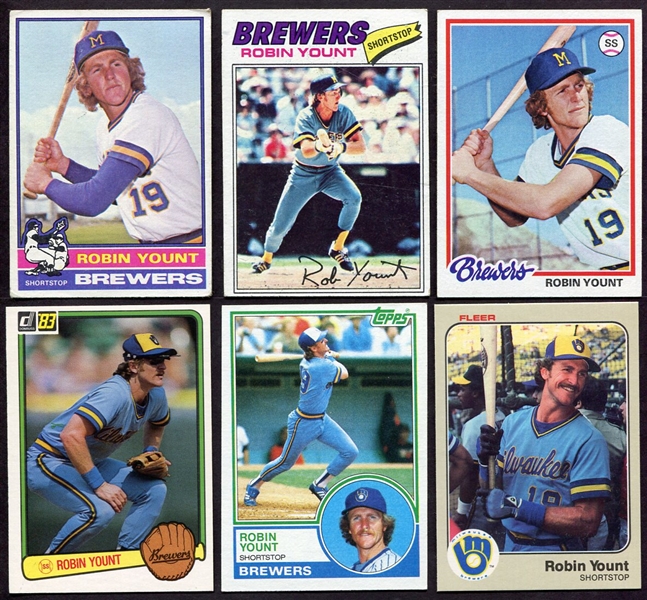1976-1983 Robin Yount Lot of 6 Different