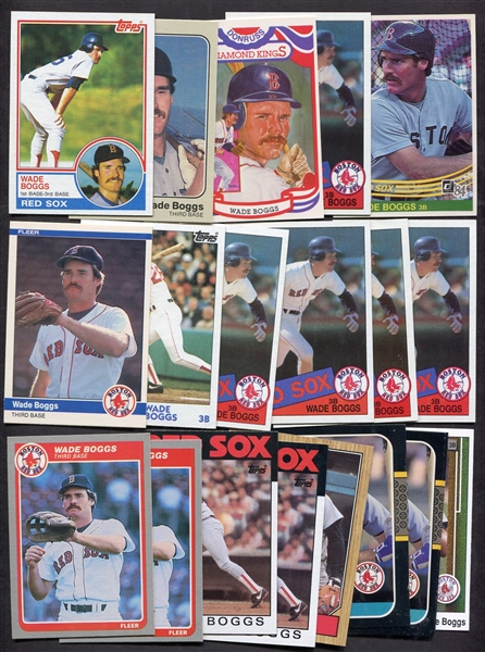 1980s Wade Boggs Lot of 21 Nrmt/Mt to Mint Cards