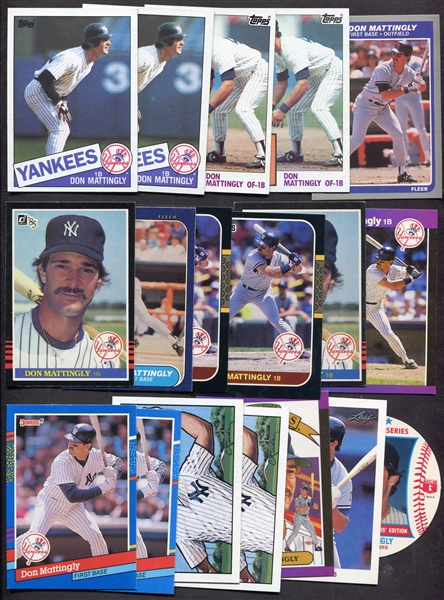 Don Mattingly Lot of 18 Cards With 2 Rookies All Nrmt-Nrmt/Mt