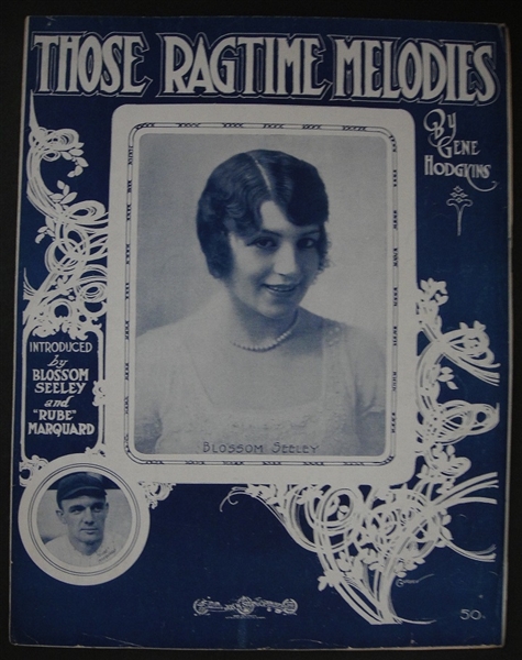 1912 Those Ragtime Melodies Sheet Music w/Rube Marquard