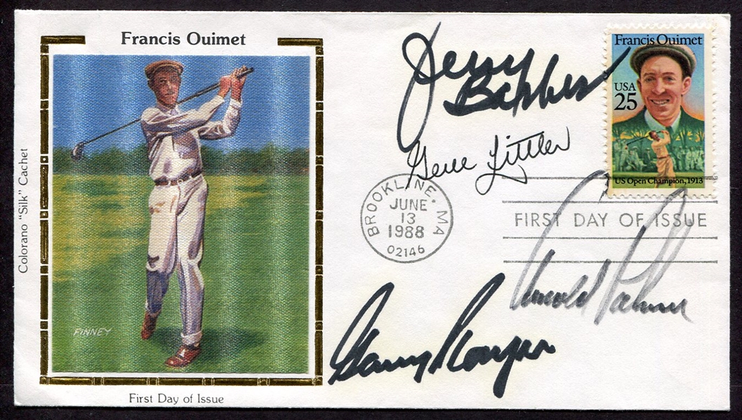 Golf FDC With 4 Autographs Barber Litler Player & Palmer