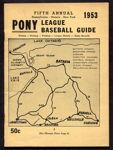 1953 Pony League Baseball Guide