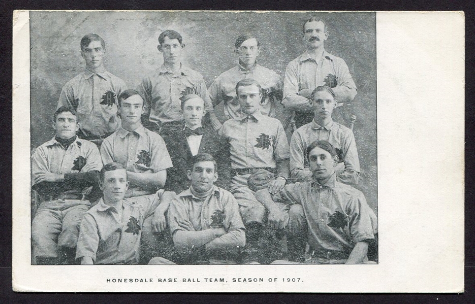 Honesdale Pennsylvania Baseball Team of 1907 Litho Post Card