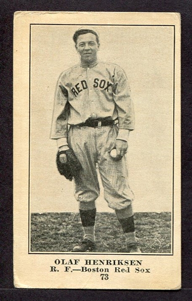 1917 Boston Store #73 Olaf Henriksen Boston Red Sox