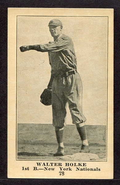 1917 Boston Store #78 Walter Holke New York Giants 