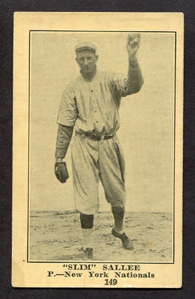 1917 Boston Store #149 Slim Sallee New York Giants