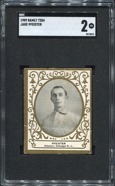 T204 Jake Pfeister Chicago Cubs SGC 2