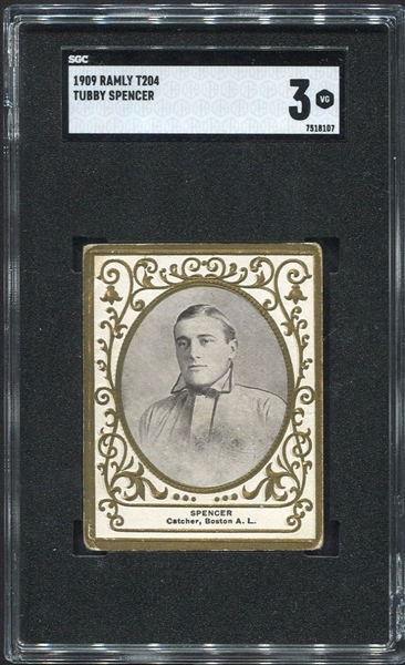 T204 Tubby Spencer Boston Red Sox SGC 3