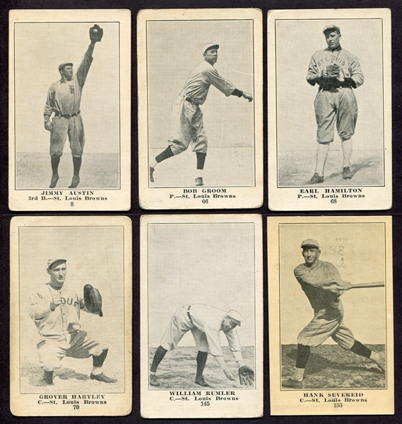 E135 Collins-McCarthy Lot of 6 Different St. Louis Browns