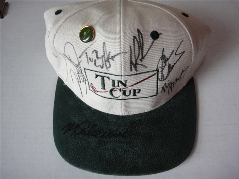 Tin Cup Golf Cap Signed by Several Pros and Celebrities w/Cert