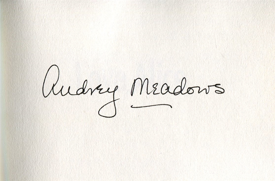 Audrey Meadows Signed Book "Audrey Meadows Love Alice"