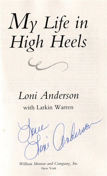 Lonnie Anderson Signed Book My Life In High Heels