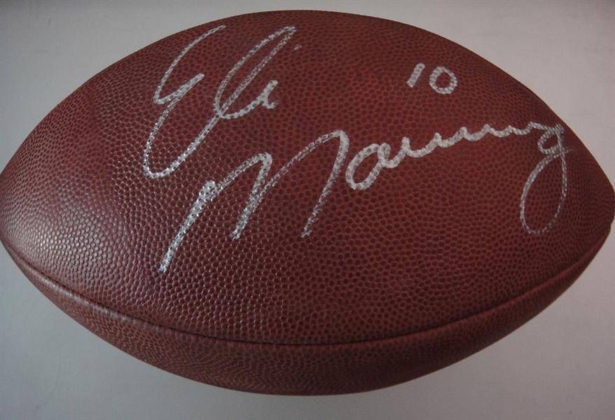 Eli Manning Autographed Official NFL Football 
