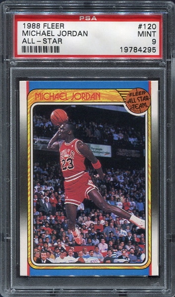 1988 Fleer Basketball #120 Michael Jordan All-Star PSA 9