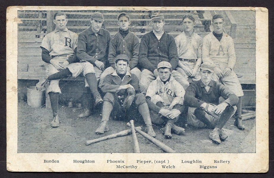 Early 1900s Baseball Team Lithograph Postcard