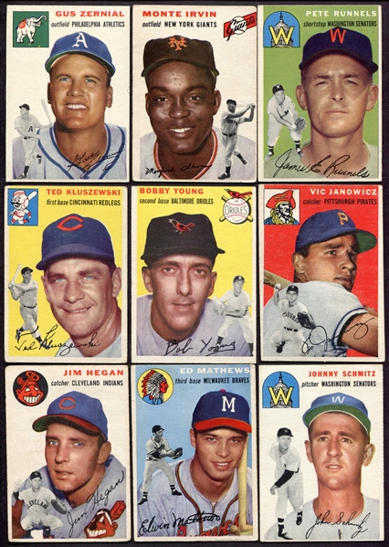 1954 Topps Lot of 53 Different w/Kaline Rookie