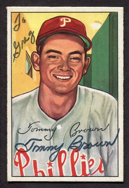 1952 Bowman #236 Tommy Brown Autographed