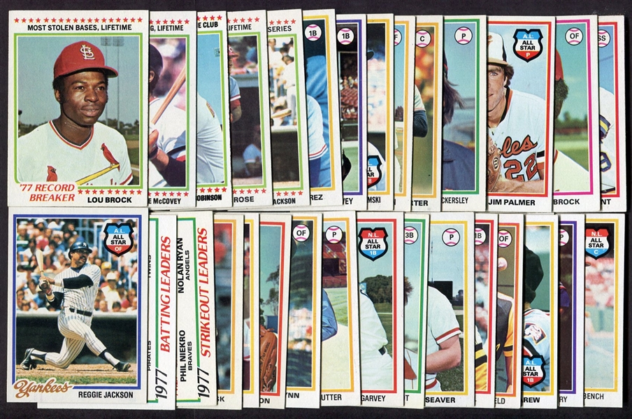 1978 Topps Lot of 32 Different All Stars or HOFers Nrmt+/-
