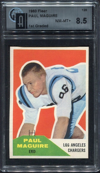 1960 Fleer #128 Paul Maguire Rookie Card GAI 8.5