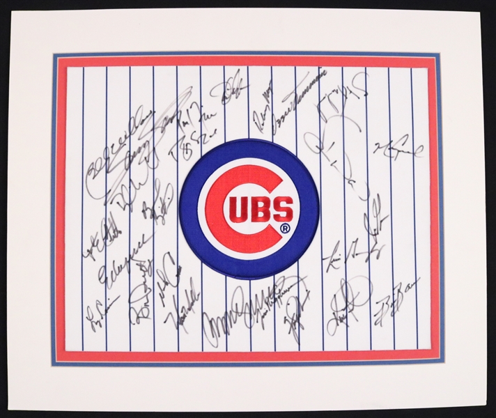 Chicago Cubs Signed Team Display