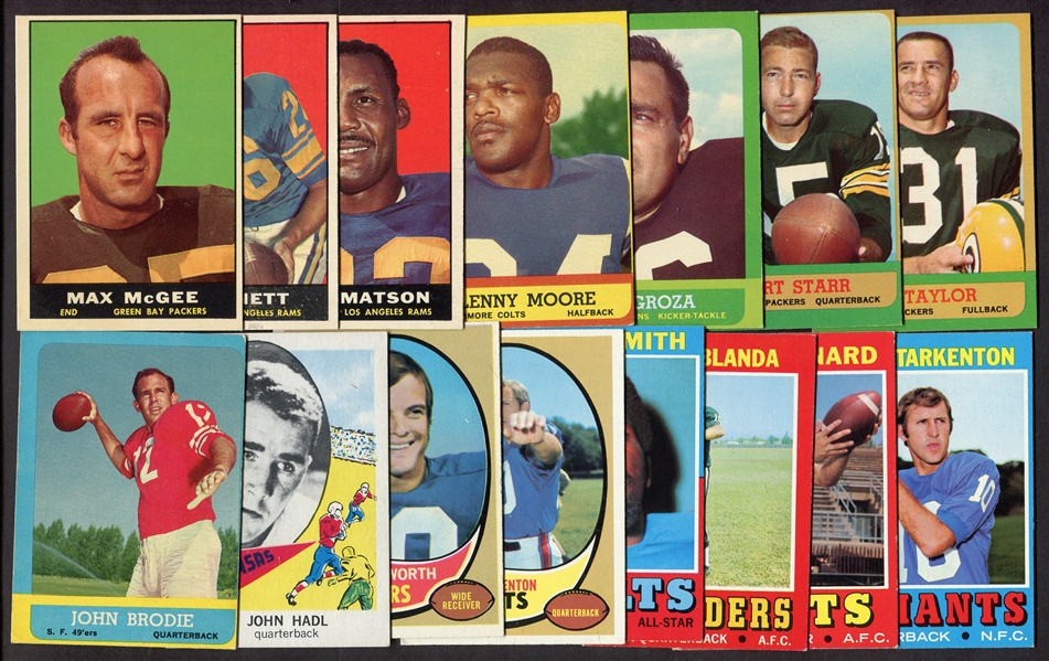 1961-1971 Lot of 15 Different Football w/HOFers