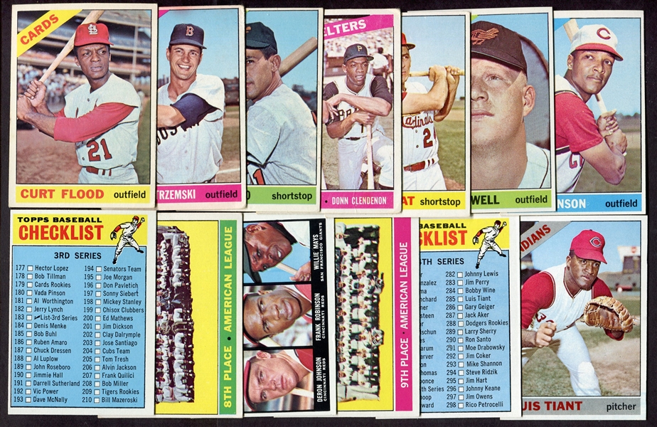 1966 Topps Lot of 25 Assorted Stars & Listed Cards w/Sutton RC