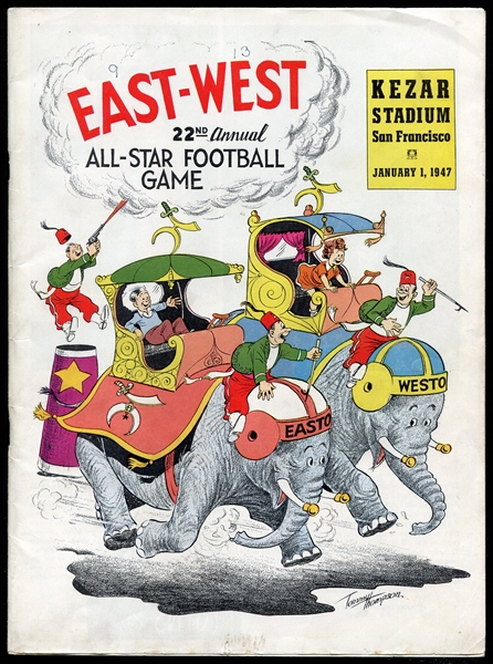 1947 East-West All-Star Shrine Football Game Program