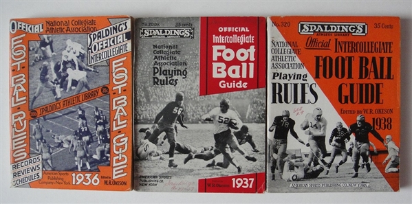 Spaldings Intercollegiate Football Guide 1936 1937 & 1938