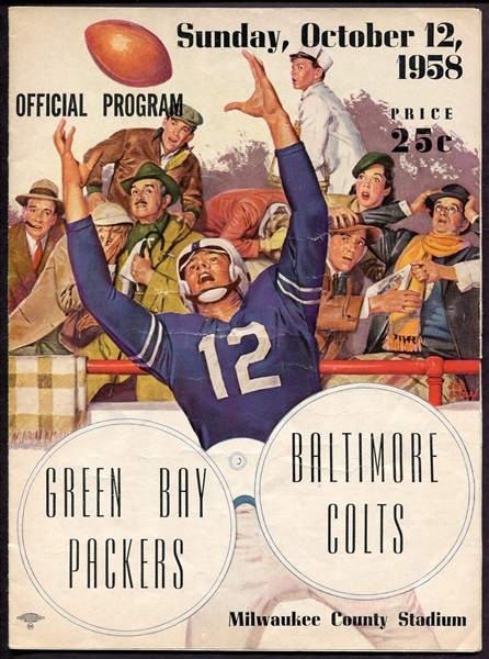 1958 Green Bay Packers vs. Baltimore Colts Program