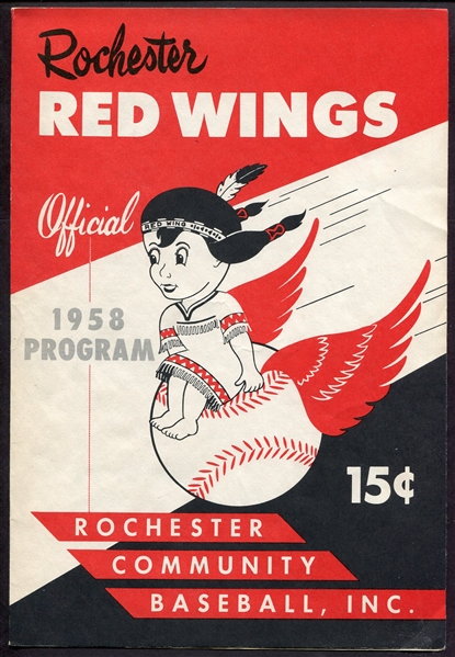 1958 & 1959 Rochester Red Wings Baseball Programs
