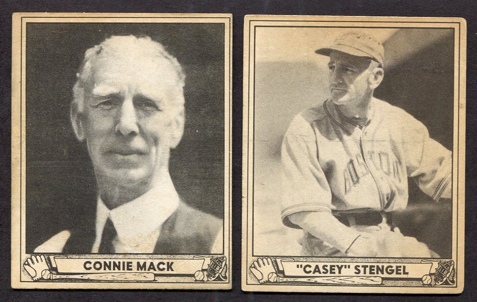 1940 Play Ball Connie Mack & Casey Stengel