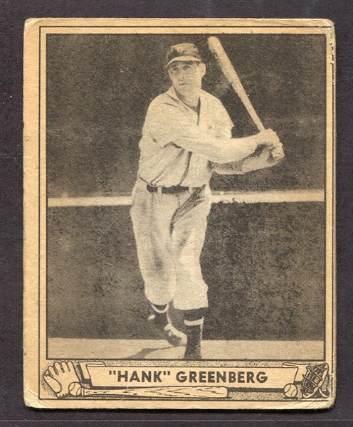 1940 Play Ball #40 Hank Greenberg Detroit Tigers