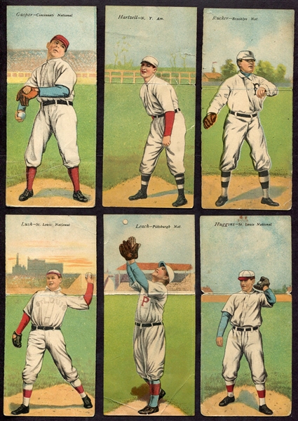T201 Lot of 11 w/HOFers Huggins Bresnahan & Clarke