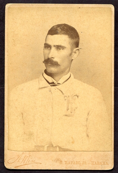 1880s Cuban Baseball Player Cabinet Molina Havana