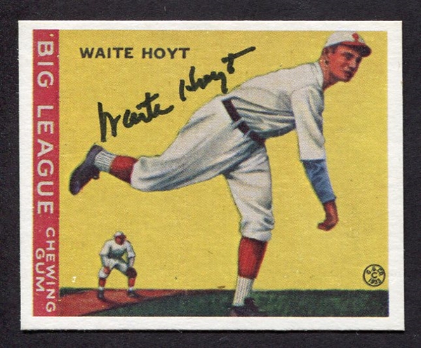 Waite Hoyt Signed Goudey Reprint