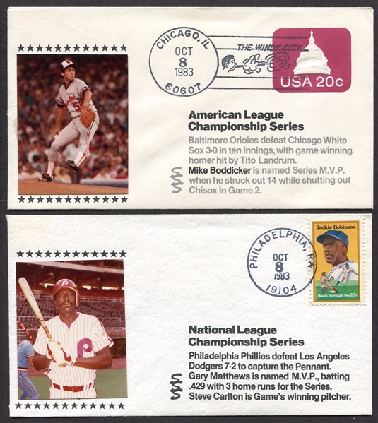 1983 National & American League Championship Postal Covers
