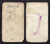 1918 Zeenut Pair of Oakland Oaks Players