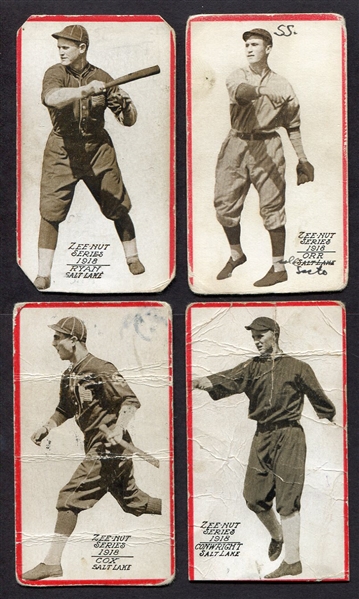 1918 Zeenut 4 Different Salt Lake City Players