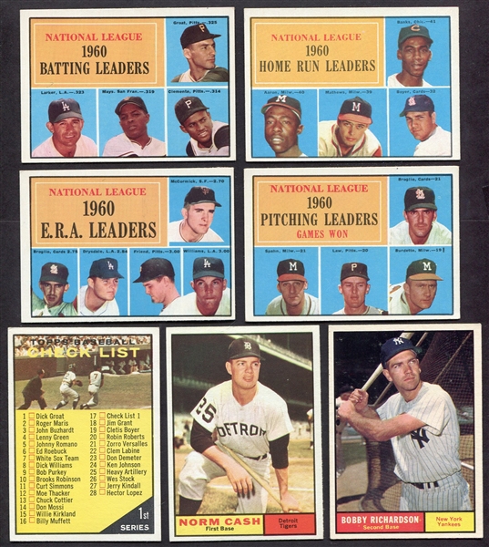 1961 Topps Lot of 7 Better Cards
