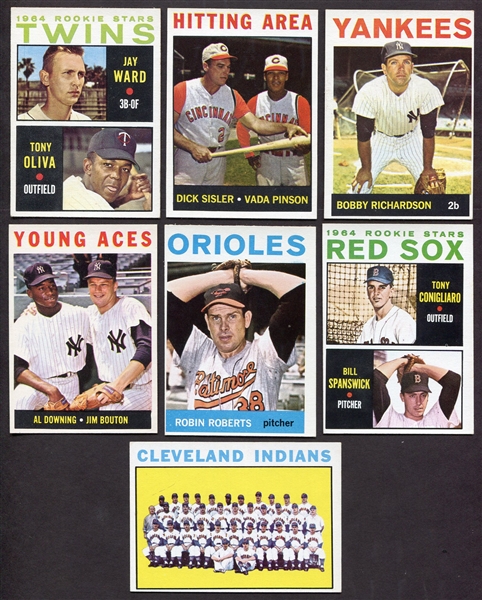 1964 Topps Lot of 81 Different Exmt-Nrmt w/Many Stars