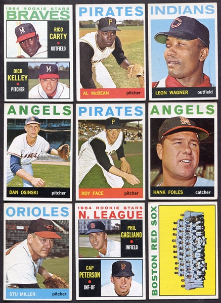 1964 Topps Lot of 88 Different w/Stars & High Numbers